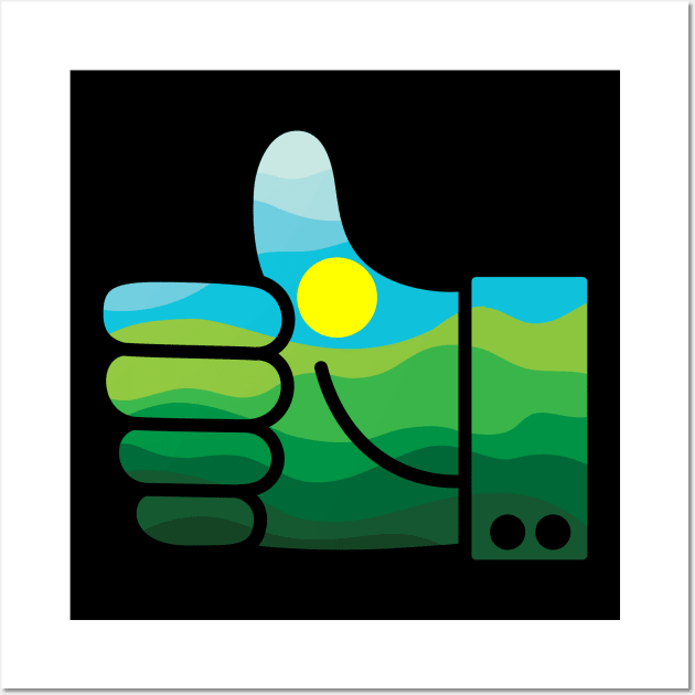 Nature Thumbs Up Wall Art by martinussumbaji